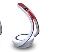 HKM-532179 Wireless Charging LED Desk Lamp with Bluetooth Speaker - Model HY1801D, Type-C Interface, White/Sardine Silver or White/Burgundy