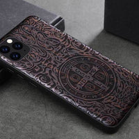 HKM-532243 Ebony Wood and TPU Protective Sleeve for Apple Devices