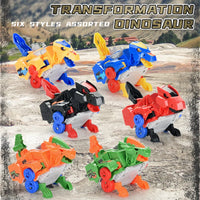 HKM-532243 Transforming Dinosaur Chariot Toy Set for Children Ages 3 and Up - Morphing Model 12x8.5x9cm