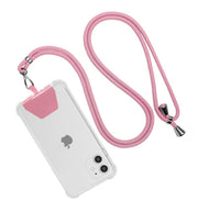 HKM-532371 Handmade PVC Phone Casing Lanyard with Trapezoid Pendant and Nylon Strap