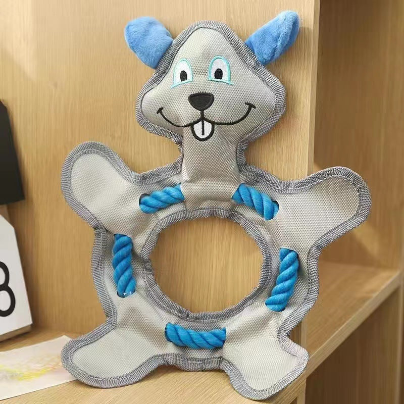 HKM-532435 Durable Plush Pet Toy for Small, Medium, and Large Dogs and Cats - Sound-Activated Bite-Friendly Bone