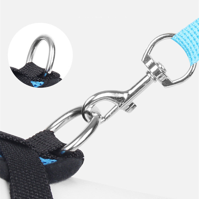 HKM-532499 Reflective Breathable Mesh Dog Chest Strap – Adjustable Polyester Harness in Black, Blue, Pink, Red