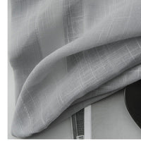 HKM-532691 Japanese Linen Semi-Sheer Half Shade Curtain for Balcony and Living Room, Available in Multiple Colors