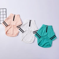 HKM-532755 Cotton Casual Dog Clothes for Puppies in Pink, White, and Green - Sizes XS to XXL