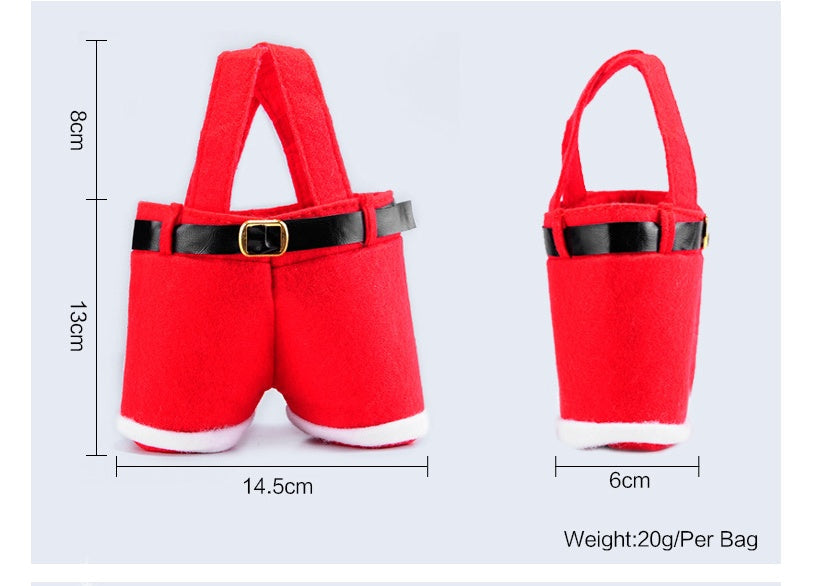 HKM-532755 Red Velvet Christmas Candy Bag for Weddings and Holiday Gifts - Size 21x14.5cm