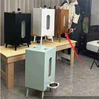 HKM-532819 Wooden Pet Feeder with Adjustable Height for Dogs and Cats - Large Capacity Bowls