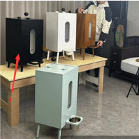 HKM-532819 Wooden Pet Feeder with Adjustable Height for Dogs and Cats - Large Capacity Bowls