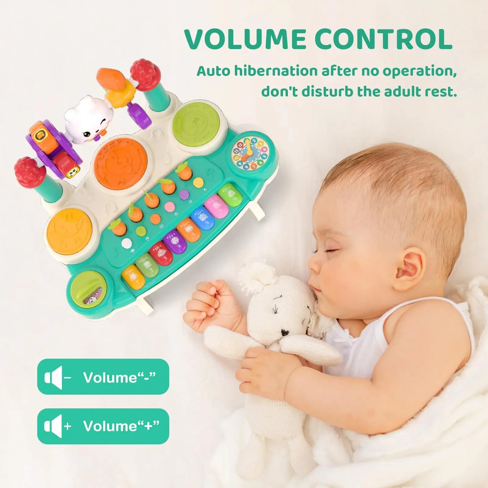 20-in-1 Educational Musical Rabbit Piano Toy for Early Learning and Development