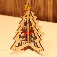HKM-532947 Wooden Five-pointed Star and Bell Ornaments for Christmas Decor