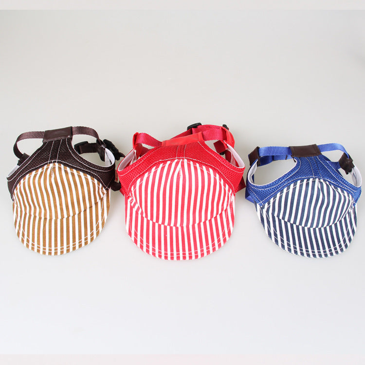 HKM-533011 Adjustable Cotton Baseball Cap for Large Dogs - Available in Red, Blue, Coffee