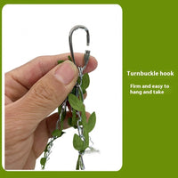 HKM-533075 Forest Style Hanging Hammock Nest for Parrots - Deep Forest Green