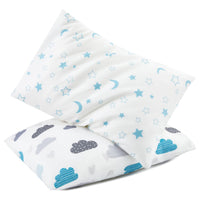 HKM-533139 Soft Breathable Gauze Travel Pillow Set with 2 Pillowcases - 33 x 45 cm