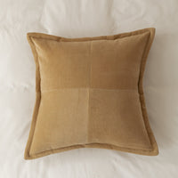 HKM-533203 Corduroy Fly Edge Pillow Cover - 100% Cotton, 50x50cm with Zipper Closure