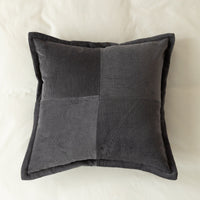 HKM-533203 Corduroy Fly Edge Pillow Cover - 100% Cotton, 50x50cm with Zipper Closure