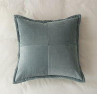 HKM-533203 Corduroy Fly Edge Pillow Cover - 100% Cotton, 50x50cm with Zipper Closure
