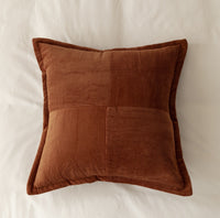 HKM-533203 Corduroy Fly Edge Pillow Cover - 100% Cotton, 50x50cm with Zipper Closure
