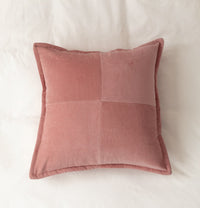HKM-533203 Corduroy Fly Edge Pillow Cover - 100% Cotton, 50x50cm with Zipper Closure