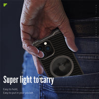 HKM-533395 High-Quality Carbon Fiber and Aluminum Alloy Back Cover for iPhone 13 Series and More