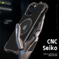 HKM-533395 High-Quality Carbon Fiber and Aluminum Alloy Back Cover for iPhone 13 Series and More