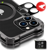 HKM-533395 High-Quality Carbon Fiber and Aluminum Alloy Back Cover for iPhone 13 Series and More