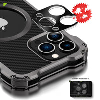HKM-533395 High-Quality Carbon Fiber and Aluminum Alloy Back Cover for iPhone 13 Series and More