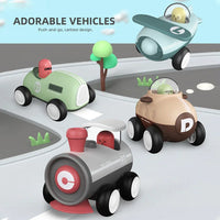 HKM-533395 Pull Back Cartoon Car Toy for Kids - Multi-style Friction Vehicle, Perfect Gift for Ages 5 and Up