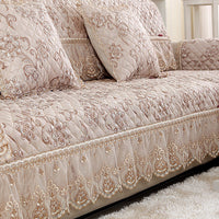 HKM-533523 Linen Non-Slip Sofa Cushions for Modular Sofas - Summer Cool Design with Floral Patterns