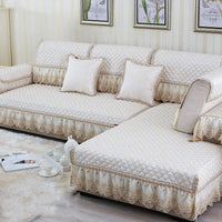 HKM-533523 Linen Non-Slip Sofa Cushions for Modular Sofas - Summer Cool Design with Floral Patterns