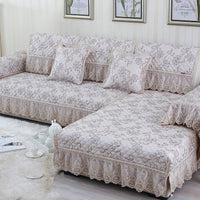 HKM-533523 Linen Non-Slip Sofa Cushions for Modular Sofas - Summer Cool Design with Floral Patterns