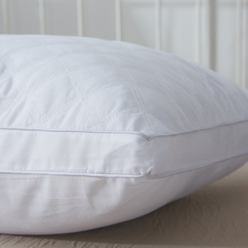 HKM-533587 Soft Polyester Feather Velvet Neck Pillow - Rectangular Fiber Filling, Hotel Style, Single & Double Pack Options
