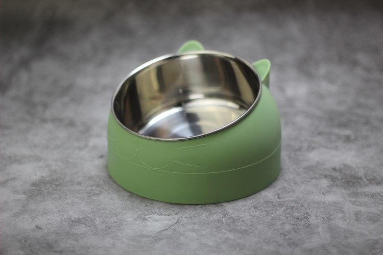 HKM-533651 Elevated Cat Feeding Bowl with 304 Stainless Steel and Ergonomic Design