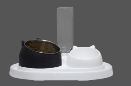 HKM-533651 Elevated Cat Feeding Bowl with 304 Stainless Steel and Ergonomic Design