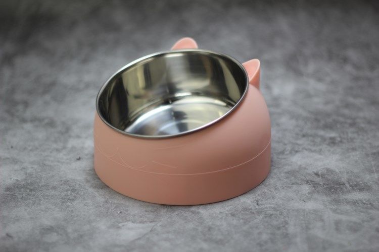 HKM-533651 Elevated Cat Feeding Bowl with 304 Stainless Steel and Ergonomic Design