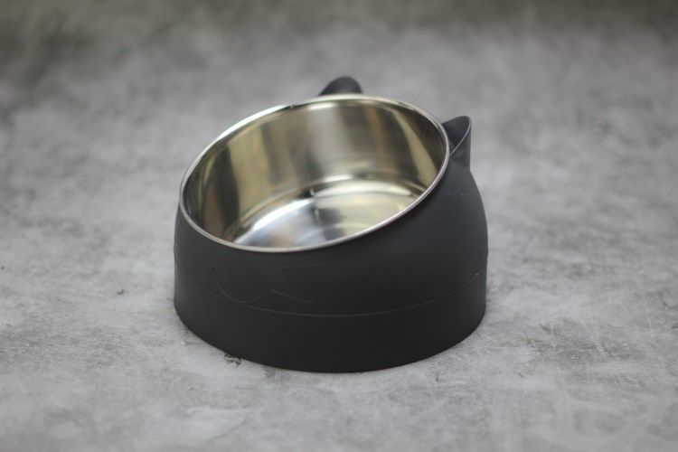 HKM-533651 Elevated Cat Feeding Bowl with 304 Stainless Steel and Ergonomic Design