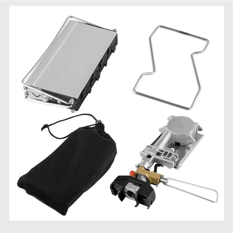 KTX-533651 Foldable Windproof Camping Gas Stove for Outdoor Picnic and Travel, Model BGL036