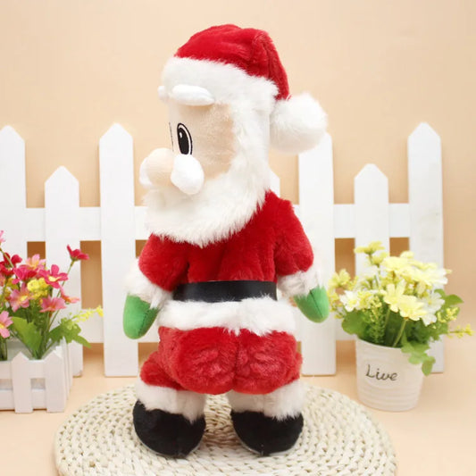 HKM-533715 Dancing Electric Santa Claus Doll - Colorful Plush Toy for Christmas Decoration, Soft and Interactive