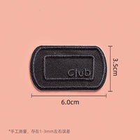 HKM-533971 Self-Adhesive Black Embroidery Patch for Clothing Repair - 6 Stickers Set