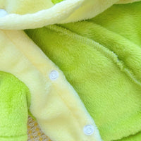 HKM-534099 Cute Dinosaur Fleece Costume for Small Dogs - Cozy 4-Legged Outfit for Autumn and Winter