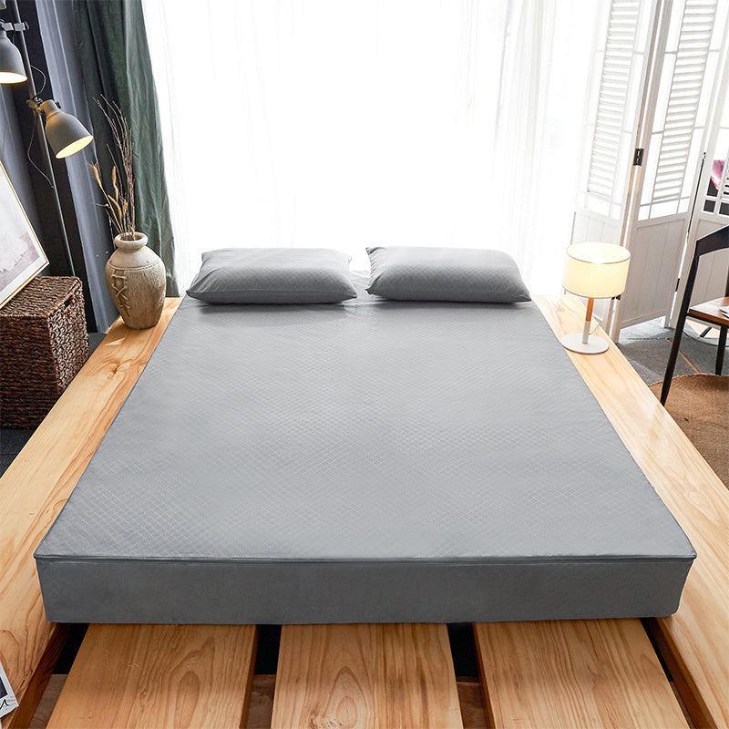 HKM-534099 Waterproof Polyester Cotton Fitted Sheet for Single Mattress - Solid Design