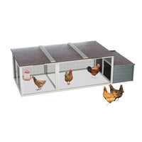 HKM-534291 Spacious Outdoor Wooden Chicken Coop with Nesting Box, Weatherproof Roof, and Secure Run for Backyard Poultry