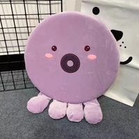 HKM-534355 Japanese Cat Cartoon Plush Cushion for Students, 40x40cm Memory Foam Chair Pillow