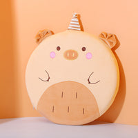 HKM-534355 Japanese Cat Cartoon Plush Cushion for Students, 40x40cm Memory Foam Chair Pillow