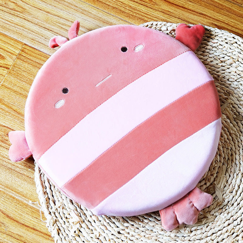 HKM-534355 Japanese Cat Cartoon Plush Cushion for Students, 40x40cm Memory Foam Chair Pillow