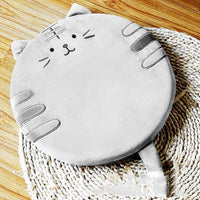 HKM-534355 Japanese Cat Cartoon Plush Cushion for Students, 40x40cm Memory Foam Chair Pillow