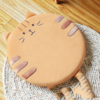 HKM-534355 Japanese Cat Cartoon Plush Cushion for Students, 40x40cm Memory Foam Chair Pillow