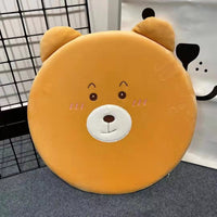 HKM-534355 Japanese Cat Cartoon Plush Cushion for Students, 40x40cm Memory Foam Chair Pillow