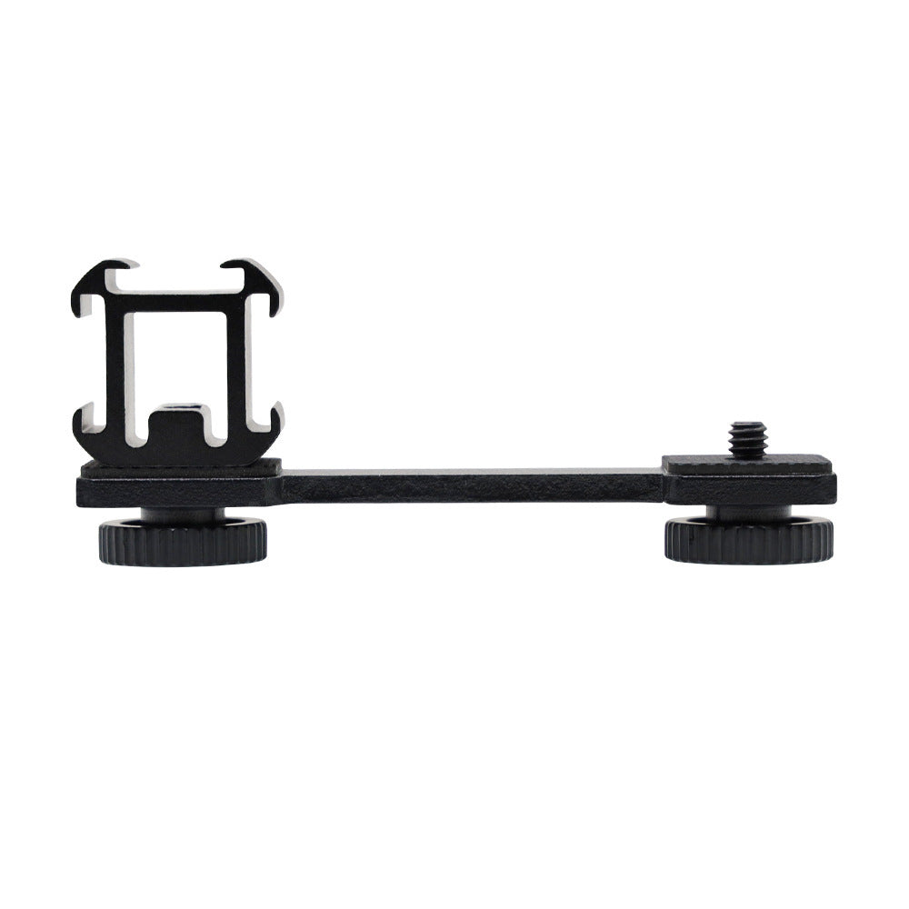 HKM-534355 Three-Head Hot Shoe Bracket for Camera and Flash, Aluminum Alloy Construction, Maximum Load 2 kg