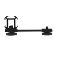 HKM-534355 Three-Head Hot Shoe Bracket for Camera and Flash, Aluminum Alloy Construction, Maximum Load 2 kg