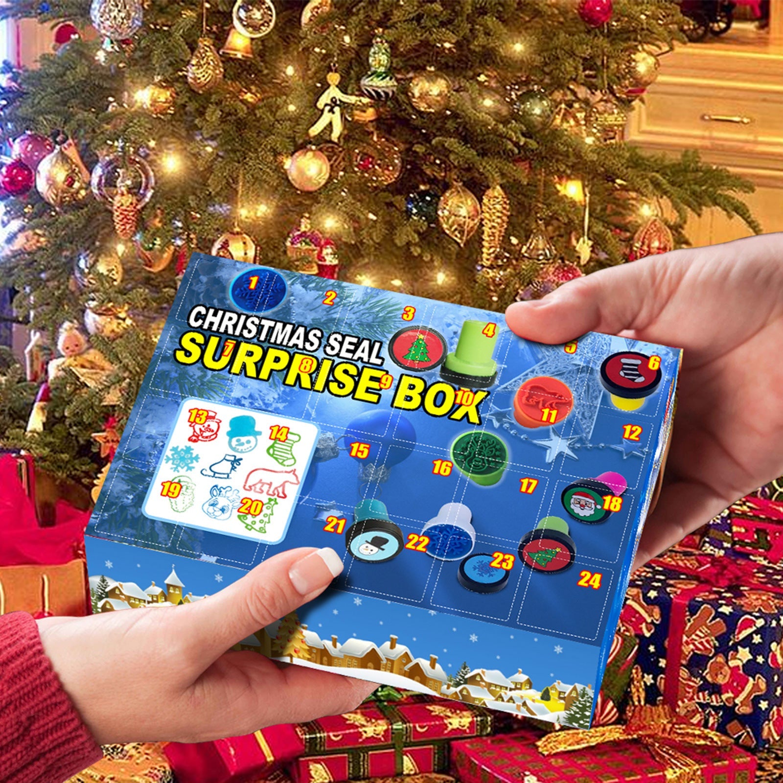 HKM-534419 Christmas Countdown 24-Day Blind Box with Stamp Paper