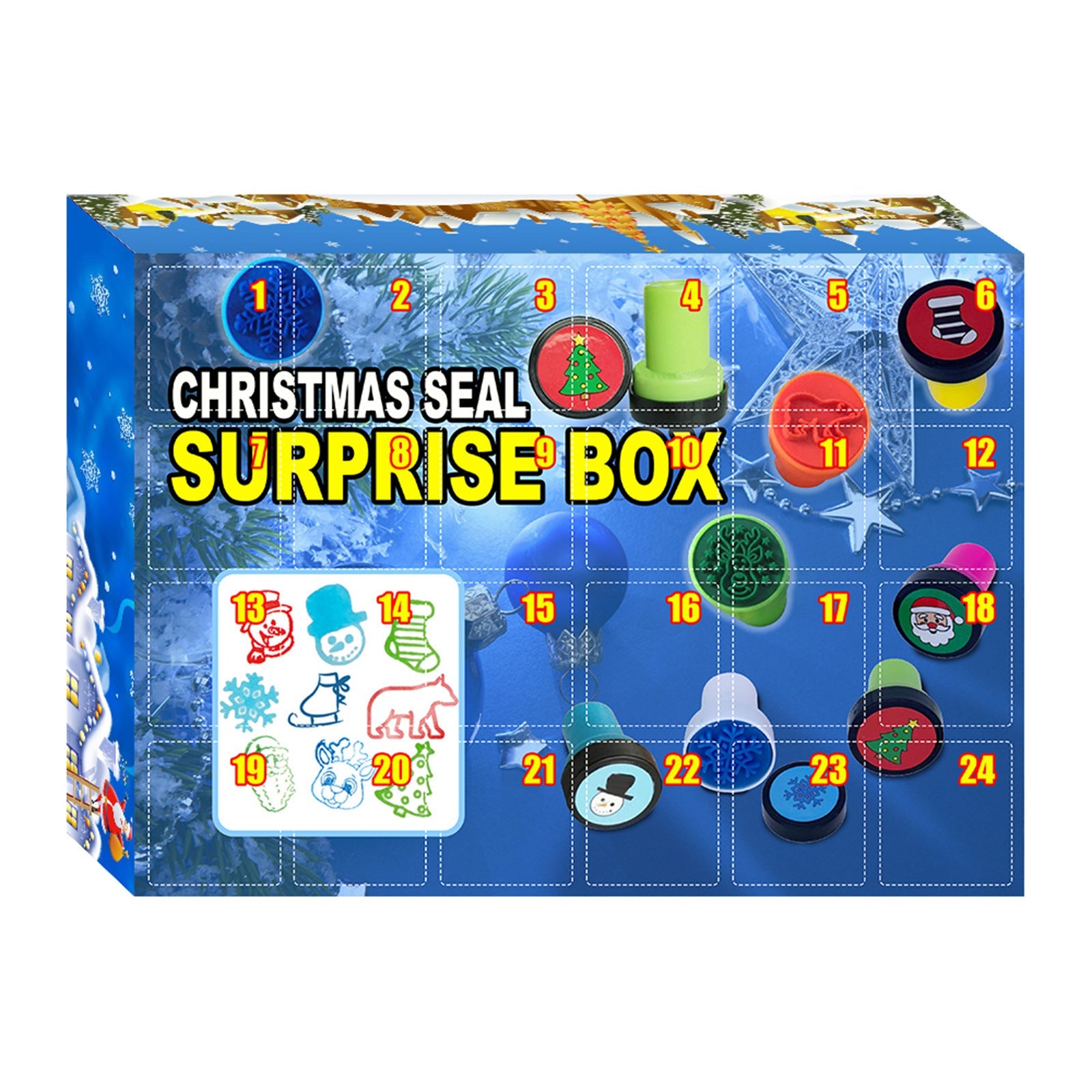 HKM-534419 Christmas Countdown 24-Day Blind Box with Stamp Paper